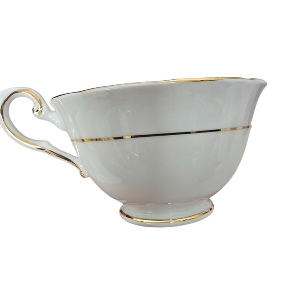 Antique Tea Cup & Saucer Blue White Birds Tuscan Fine English Bone China - Picture 6 of 8